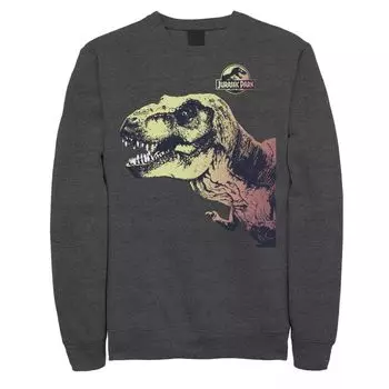 Мужская толстовка с рисунком «Парк Юрского периода T-Rex Sunset Color Fil» Licensed Character