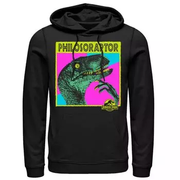 Мужская толстовка с рисунком «Парк Юрского периода Philosoraptor» неоновых цветов Licensed Character