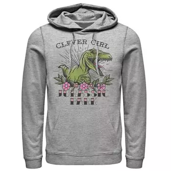 Мужская толстовка с рисунком «Парк Юрского периода» Velociraptor Clever Girl Licensed Character