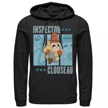 Мужская толстовка с рисунком Pink Panther Inspector Clouseau Trio Panels Licensed Character, черный