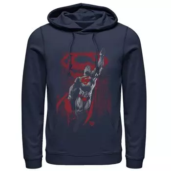Мужская толстовка с рисунком Супермена DC Comics и плакатом Fly Up, Blue Licensed Character, синий