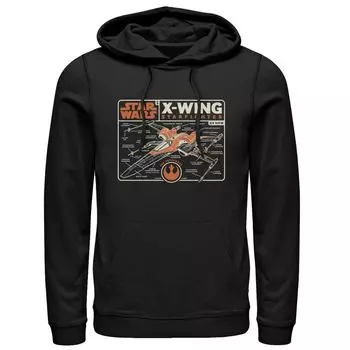 Мужская толстовка с рисунком «Звездные войны: Скайуокер. Восход X-Wing» Licensed Character