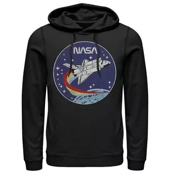 Мужская толстовка с рваным круглым логотипом NASA и радужным принтом Licensed Character