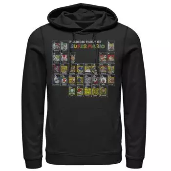 Мужская толстовка с сетчатой вставкой из периодической таблицы персонажей Nintendo Super Mario Licensed Character