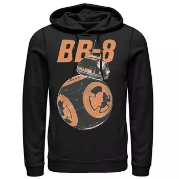 Мужская толстовка с темным портретом «Звездные войны BB-8» Licensed Character