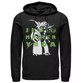 Мужская толстовка с текстовым наложением: Clone Wars Yoda Jedi Master Star Wars