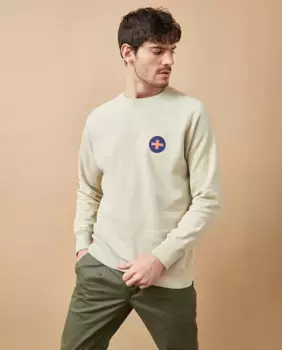 Мужская толстовка с трафаретной печатью без капюшона Altonadock, цвет Piedra