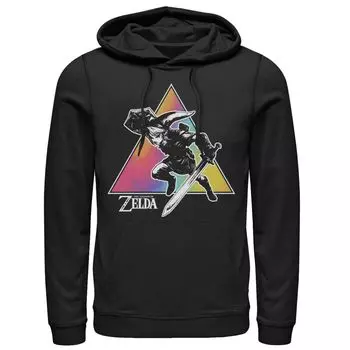 Мужская толстовка с треугольным портретом Zelda Link Tie Dye Licensed Character
