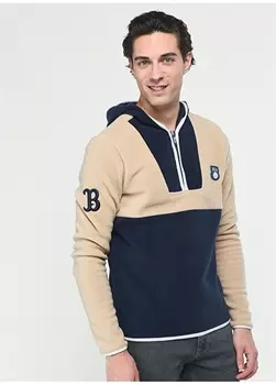 Мужская толстовка с воротником-молнией темно-синего цвета Ucla