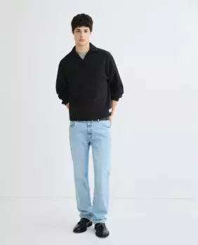 Мужская толстовка с воротником поло YUXUS, черный