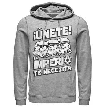 Мужская толстовка с выцветшим портретом «Звездные войны» Unete El Imperio Te Necesita Stormtrooper Licensed Character