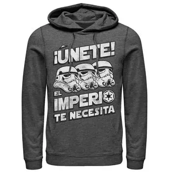 Мужская толстовка с выцветшим портретом «Звездные войны» Unete El Imperio Te Necesita Stormtrooper Licensed Character
