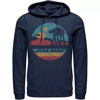 Мужская толстовка с вырезом и логотипом Star Wars AT-AT Silhouette Licensed Character, синий