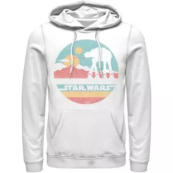 Мужская толстовка с вырезом и логотипом Star Wars AT-AT Silhouette Licensed Character, белый