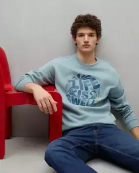 Мужская толстовка с вырезом и вырезом Easy Wear, зеленый