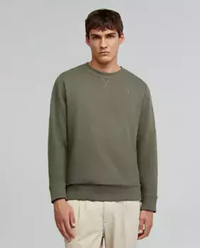 Мужская толстовка с вышивкой черепа Scalpers, цвет Kaki