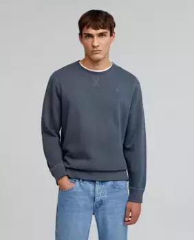 Мужская толстовка с вышивкой черепа Scalpers, темно-синий