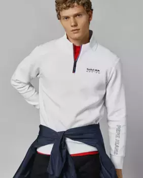 Мужская толстовка с высоким воротником и застежкой-молнией до половины Pepe Jeans, белый