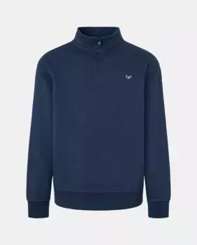 Мужская толстовка с высоким воротником на молнии Green Coast, темно-синий