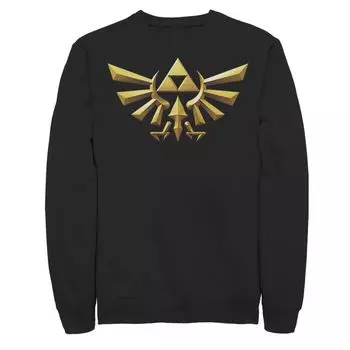 Мужская толстовка с золотистым трифорсом Nintendo Zelda Hyrule Crest Iconic Licensed Character