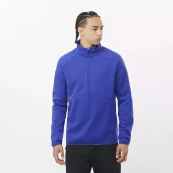 Мужская толстовка Salomon Essential Warm HZ Mid M, синий