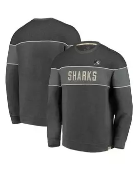 Мужская толстовка san jose sharks varsity reserve с фирменной отделкой меланжевым углем Fanatics, мульти