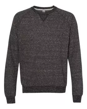 Мужская толстовка Snow Heather French Terry с круглым вырезом JERZEES, цвет black ink