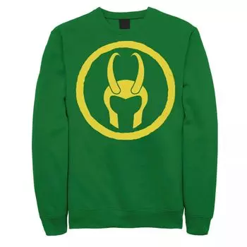 Мужская толстовка со шлемом в минималистском стиле Marvel Loki Licensed Character
