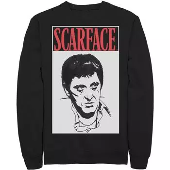 Мужская толстовка со шрамом для лица Scare Face Stare Big Face Licensed Character, черный