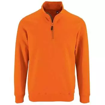 Мужская толстовка Stan с контрастным воротником на молнии Sols, оранжевый