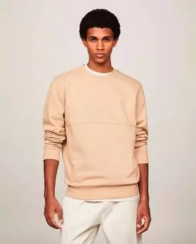 Мужская толстовка стандартного кроя с круглым вырезом Tommy Jeans, коричневый