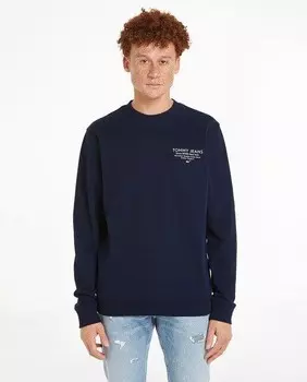 Мужская толстовка стандартного кроя с круглым вырезом Tommy Jeans, темно-синий