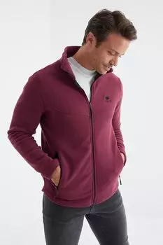 Мужская толстовка стандартного кроя с воротником-стойкой фиолетового цвета Polar TOMMYLIFE