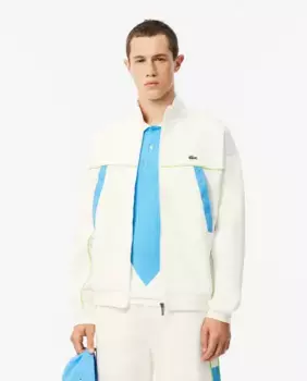 Мужская толстовка свободного кроя на молнии Lacoste, белый