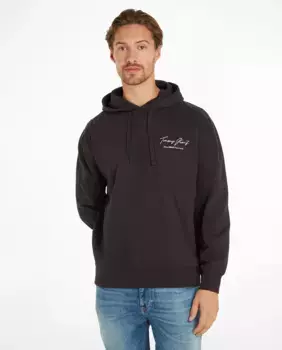 Мужская толстовка свободного кроя с капюшоном Tommy Jeans, черный