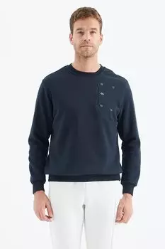 Мужская толстовка темно-синего цвета со потайным карманом TOMMYLIFE