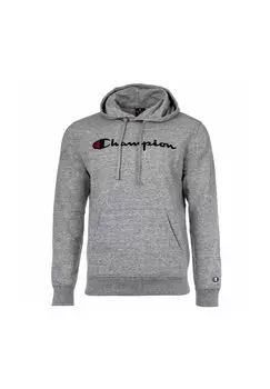Мужская толстовка - толстовка с капюшоном, пуловер, логотип, капюшон, однотонная Champion, серый