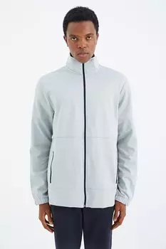 Мужская толстовка удобного кроя с высоким воротником и карманом на молнии Stone TOMMYLIFE