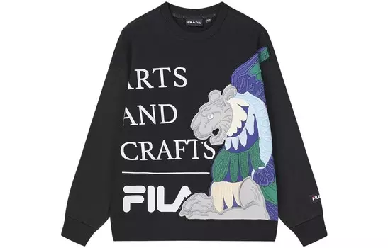 Мужская толстовка V&a X, цвет черный как смоль Fila, черный