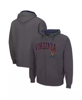 Мужская толстовка Virginia Cavaliers Arch & Logo 3.0 с молнией Colosseum, серый