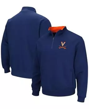 Мужская толстовка Virginia Cavaliers Tortugas Team Logo с застежкой-молнией на четверть Colosseum, синий