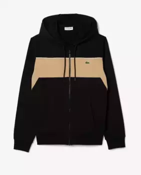 Мужская толстовка в стиле колор-блок Lacoste, черный