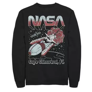 Мужская толстовка в стиле ретро NASA Cape Canaveral FL Blast Off Licensed Character