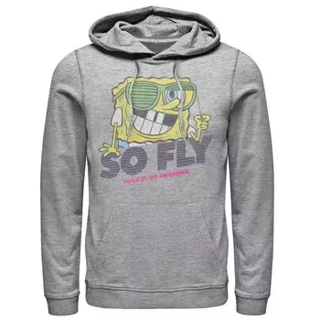 Мужская толстовка в стиле ретро с капюшоном Nickelodeon SpongeBob SquarePants So Fly So Cool Licensed Character