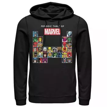 Мужская толстовка в стиле ретро с периодической таблицей героев и злодеев Marvel Licensed Character