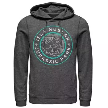 Мужская толстовка в стиле ретро с принтом «Парк Юрского периода» Isla Nublar Badge Licensed Character