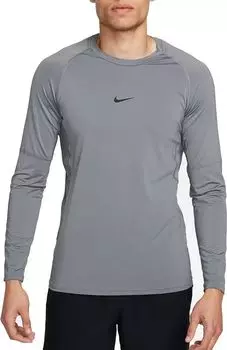 Мужская тонкая футболка для фитнеса с длинными рукавами Nike Pro Dri-FIT