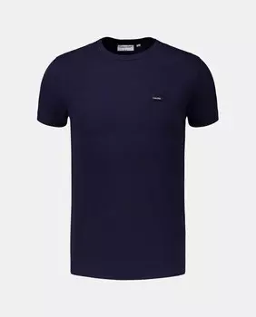 Мужская тонкая футболка из хлопка стрейч Calvin Klein, темно-синий
