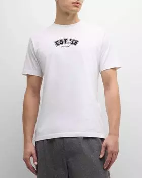 Мужская тонкая футболка к 10-летию Off-White, цвет White