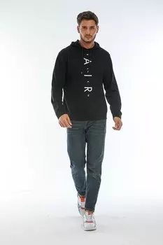 Мужская тонкая толстовка с капюшоном стандартной посадки с воздушным принтом SPR22SW162 Sperlife, черный